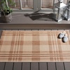 image:imageSAFAVIEH Washable Rug Outdoor Courtyard Collection  6 x 8 Beige amp Blue Plaid Pattern NonShedding amp Easy Cleaning Ideal for Patio Entryway Mudroom Hallway Kitchen CY6201233NaturalBeige