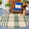 image:imageSAFAVIEH Washable Rug Outdoor Courtyard Collection  6 x 8 Beige amp Blue Plaid Pattern NonShedding amp Easy Cleaning Ideal for Patio Entryway Mudroom Hallway Kitchen CY6201233GreenBeige