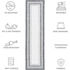 image:imageSAFAVIEH Washable Rug Outdoor Courtyard Collection  710 Round Light Grey amp Black NonShedding amp Easy Cleaning Ideal for Patio Backyard Mudroom CY847537612IvoryBlack
