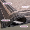 image:imageSAFAVIEH Washable Rug Outdoor Courtyard Collection  710 Round Light Grey amp Black NonShedding amp Easy Cleaning Ideal for Patio Backyard Mudroom CY847537612NaturalBlack