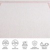image:imageSAFAVIEH Washable Rug Outdoor Courtyard Collection  710 Round Light Grey amp Black NonShedding amp Easy Cleaning Ideal for Patio Backyard Mudroom CY847537612IvoryPink