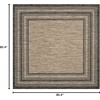 image:imageSAFAVIEH Washable Rug Outdoor Courtyard Collection  710 Round Light Grey amp Black NonShedding amp Easy Cleaning Ideal for Patio Backyard Mudroom CY847537612NaturalBlack