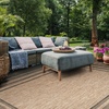 image:imageSAFAVIEH Washable Rug Outdoor Courtyard Collection  710 Round Light Grey amp Black NonShedding amp Easy Cleaning Ideal for Patio Backyard Mudroom CY847537612NaturalBlack