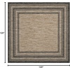 image:imageSAFAVIEH Washable Rug Outdoor Courtyard Collection  710 Round Light Grey amp Black NonShedding amp Easy Cleaning Ideal for Patio Backyard Mudroom CY847537612NaturalBlack