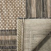 image:imageSAFAVIEH Washable Rug Outdoor Courtyard Collection  710 Round Light Grey amp Black NonShedding amp Easy Cleaning Ideal for Patio Backyard Mudroom CY847537612NaturalBlack