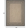 image:imageSAFAVIEH Washable Rug Outdoor Courtyard Collection  710 Round Light Grey amp Black NonShedding amp Easy Cleaning Ideal for Patio Backyard Mudroom CY847537612IvoryAqua