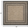 image:imageSAFAVIEH Washable Rug Outdoor Courtyard Collection  710 Round Light Grey amp Black NonShedding amp Easy Cleaning Ideal for Patio Backyard Mudroom CY847537612NaturalBlack