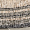 image:imageSAFAVIEH Washable Rug Outdoor Courtyard Collection  710 Round Light Grey amp Black NonShedding amp Easy Cleaning Ideal for Patio Backyard Mudroom CY847537612NaturalBlack