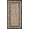 image:imageSAFAVIEH Washable Rug Outdoor Courtyard Collection  710 Round Light Grey amp Black NonShedding amp Easy Cleaning Ideal for Patio Backyard Mudroom CY847537612NaturalBlack