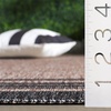 image:imageSAFAVIEH Washable Rug Outdoor Courtyard Collection  710 Round Light Grey amp Black NonShedding amp Easy Cleaning Ideal for Patio Backyard Mudroom CY847537612NaturalBlack