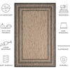 image:imageSAFAVIEH Washable Rug Outdoor Courtyard Collection  710 Round Light Grey amp Black NonShedding amp Easy Cleaning Ideal for Patio Backyard Mudroom CY847537612NaturalBlack