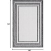 image:imageSAFAVIEH Washable Rug Outdoor Courtyard Collection  710 Round Light Grey amp Black NonShedding amp Easy Cleaning Ideal for Patio Backyard Mudroom CY847537612IvoryBlack