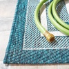 image:imageSAFAVIEH Washable Rug Outdoor Courtyard Collection  710 Round Light Grey amp Black NonShedding amp Easy Cleaning Ideal for Patio Backyard Mudroom CY847537612IvoryTeal