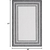 image:imageSAFAVIEH Washable Rug Outdoor Courtyard Collection  710 Round Light Grey amp Black NonShedding amp Easy Cleaning Ideal for Patio Backyard Mudroom CY847537612IvoryBlack