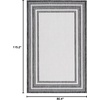 image:imageSAFAVIEH Washable Rug Outdoor Courtyard Collection  710 Round Light Grey amp Black NonShedding amp Easy Cleaning Ideal for Patio Backyard Mudroom CY847537612IvoryBlack