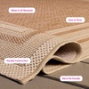 image:imageSAFAVIEH Washable Rug Outdoor Courtyard Collection  710 Round Light Grey amp Black NonShedding amp Easy Cleaning Ideal for Patio Backyard Mudroom CY847537612Dark BeigeBeige