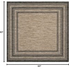 image:imageSAFAVIEH Washable Rug Outdoor Courtyard Collection  710 Round Light Grey amp Black NonShedding amp Easy Cleaning Ideal for Patio Backyard Mudroom CY847537612NaturalBlack