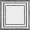 image:imageSAFAVIEH Washable Rug Outdoor Courtyard Collection  710 Round Light Grey amp Black NonShedding amp Easy Cleaning Ideal for Patio Backyard Mudroom CY847537612IvoryBlack
