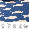 image:imageSAFAVIEH Washable Rug Outdoor Courtyard Collection  8 x 11 Aqua Blue amp Beige NonShedding amp Easy Cleaning Ideal for Patio Backyard Mudroom CY6012223NavyBeige