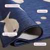 image:imageSAFAVIEH Washable Rug Outdoor Courtyard Collection  8 x 11 Aqua Blue amp Beige NonShedding amp Easy Cleaning Ideal for Patio Backyard Mudroom CY6012223NavyBeige