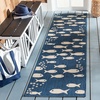image:imageSAFAVIEH Washable Rug Outdoor Courtyard Collection  8 x 11 Aqua Blue amp Beige NonShedding amp Easy Cleaning Ideal for Patio Backyard Mudroom CY6012223NavyBeige