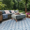 image:imageSAFAVIEH Washable Rug Outdoor Courtyard Collection  9 x 12 Black amp Natural NonShedding amp Easy Cleaning Ideal for Patio Backyard Mudroom CY853137321NavyGrey