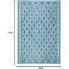 image:imageSAFAVIEH Washable Rug Outdoor Courtyard Collection  9 x 12 Black amp Natural NonShedding amp Easy Cleaning Ideal for Patio Backyard Mudroom CY853137321NavyAqua