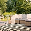 image:imageSAFAVIEH Washable Rug Outdoor Courtyard Collection  9 x 12 Navy amp Beige NonShedding amp Easy Cleaning Ideal for Patio Backyard Mudroom CY6062268BlackBone