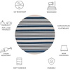 image:imageSAFAVIEH Washable Rug Outdoor Courtyard Collection  9 x 12 Navy amp Beige NonShedding amp Easy Cleaning Ideal for Patio Backyard Mudroom CY6062268NavyBeige