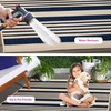 image:imageSAFAVIEH Washable Rug Outdoor Courtyard Collection  9 x 12 Navy amp Beige NonShedding amp Easy Cleaning Ideal for Patio Backyard Mudroom CY6062268NavyBeige