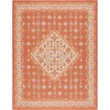 image:imageSAFAVIEH Washable Rug Outdoor Sunrise Collection  8 x 10 Grey amp Beige Black NonShedding amp Easy to Clean Ideal for Patio Backyard Mudroom SUN620FIvoryRust Sage