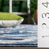 image:imageSAFAVIEH Washable Rug Outdoor Sunrise Collection  8 x 10 Ivory amp Grey Gold NonShedding amp Easy to Clean Ideal for Patio Backyard Mudroom SUN671BIvoryBlue Grey