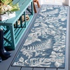 image:imageSAFAVIEH Washable Rug Outdoor Sunrise Collection  8 x 10 Ivory amp Grey Gold NonShedding amp Easy to Clean Ideal for Patio Backyard Mudroom SUN671BIvoryBlue Grey