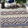 image:imageSAFAVIEH Washable Rug Outdoor Veranda Collection  8 x 11 Beige amp Grey NonShedding amp Easy to Clean Ideal for Patio Backyard Mudroom VER0973413ChocolateBlue