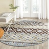 image:imageSAFAVIEH Washable Rug Outdoor Veranda Collection  8 x 11 Beige amp Grey NonShedding amp Easy to Clean Ideal for Patio Backyard Mudroom VER0973413ChocolateBlue