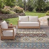 image:imageSAFAVIEH Washable Rug Outdoor Veranda Collection  8 x 11 Beige amp Grey NonShedding amp Easy to Clean Ideal for Patio Backyard Mudroom VER0973413ChocolateBlue