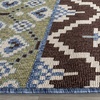 image:imageSAFAVIEH Washable Rug Outdoor Veranda Collection  8 x 11 Beige amp Grey NonShedding amp Easy to Clean Ideal for Patio Backyard Mudroom VER0973413ChocolateBlue