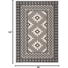 image:imageSAFAVIEH Washable Rug Outdoor Veranda Collection  8 x 11 Black amp Cream NonShedding amp Easy to Clean Ideal for Patio Backyard Mudroom VER0990421IvoryCharcoal