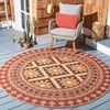 image:imageSAFAVIEH Washable Rug Outdoor Veranda Collection  8 x 11 Black amp Cream NonShedding amp Easy to Clean Ideal for Patio Backyard Mudroom VER0990421RedNatural