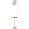 image:imageSafavieh Lighting Collection Sorsi Brass Gold 64inch Floor Lamp with Table LED Bulb Included