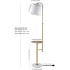image:imageSafavieh Lighting Collection Sorsi Brass Gold 64inch Floor Lamp with Table LED Bulb Included