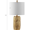 image:imageSafavieh Lighting Collection Wilsa Gold Leaf 23inch Bedroom Living Room Home Office Desk Nightstand Table Lamp LED Bulb Included
