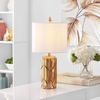 image:imageSafavieh Lighting Collection Wilsa Gold Leaf 23inch Bedroom Living Room Home Office Desk Nightstand Table Lamp LED Bulb Included