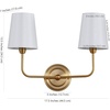 image:imageSafavieh Lighting Ezra Brass Gold 2Light Wall Sconce LED Bulbs Included