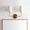 image:imageSafavieh Lighting Ezra Brass Gold 2Light Wall Sconce LED Bulbs Included