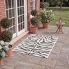 image:imageSAFAVIEH Courtyard Collection 8 x 10 GreyBlack CY8444 Indoor Outdoor Waterproof Easy Cleaning Patio Backyard Mudroom Area RugIvoryBlack