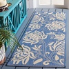 image:imageSAFAVIEH Courtyard Collection 8 x 11 Blue  Natural CY2961 Floral Indoor Outdoor Waterproof EasyCleaning Patio Backyard Mudroom AreaRugBlueNatural