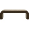 image:imageSAFAVIEH Couture  Caralynn Ivory Boucle Waterfall Upholstered Bench Fully Assembled 624 W x 181 D x 193 H SFV5027ADark Olive