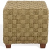 image:imageSAFAVIEH Couture Collection  Norabelle Natural Woven Seagrass Square Ottoman Handwoven Accent Footrest or Decorative Cube Coastal Boho Style Fully Assembled CWK2034ANatural