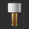 image:imageSAFAVIEH Couture Lighting Collection Rollins Square Metal GoldWhite 27inch Bedroom Living Room Home Office Desk Nightstand Table Lamp LED Bulb Included
